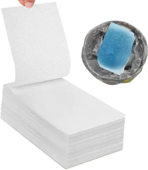 100 Count Super Absorbent Commode Pads, AHIER Disposable Bedside Absorbent Pad for Commode Liners, for Bedside Commode Liners, Adult Commode Chair, Portable Toilet Bag