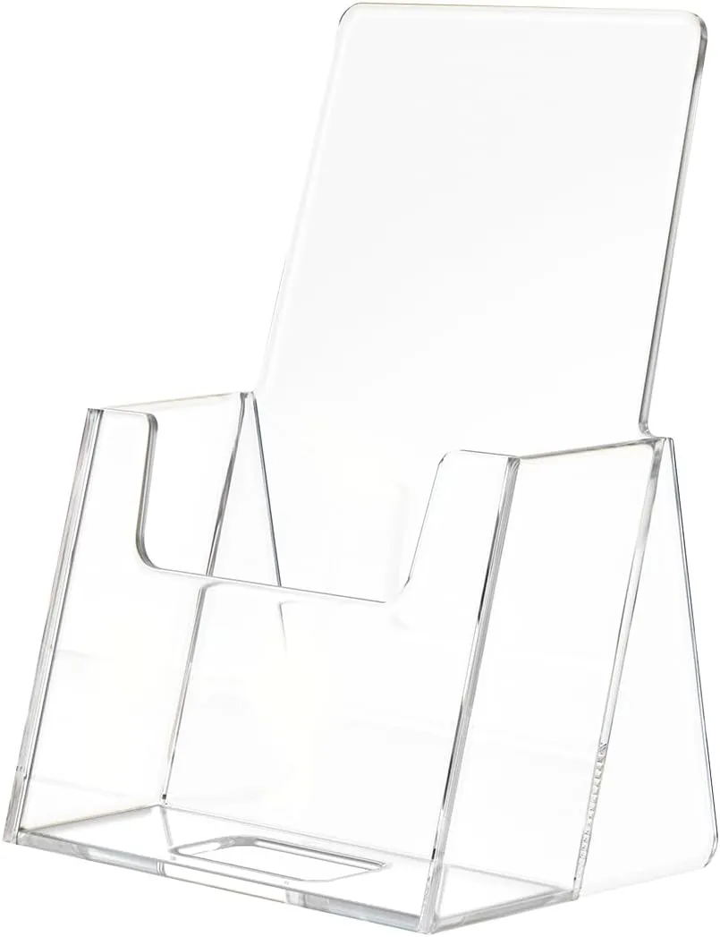 12 Pack Vertical Business Card Holder Desktop Display for 2" x 3.5" Appointment Reminder and Contact Cards at Medical and Dental Offices Lightweight Clear Acrylic Stand by Marketing Holders
