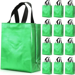 12 Pcs Non-woven Reusable Gift Bags With Handles for Party Favor 8W x 4L x10H Size