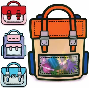 20 Pack Gift Bags for Kids Birthday Party Supplies - Bulk Goodie Bag for Candy, Snacks, or Favors with Resealable Ziplock Seal (Orange/Small)