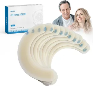 20PCS Ostomy Barrier Strips, Skin-Friendly Hydrocolloid Skin Barrier Strips, Elastic Barrier Strips for Ostomy Bag Ostomy Colostomy Ileostomy Supplies