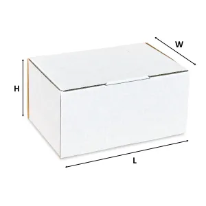 240x125x125mm (50pcs) - White Die-Cut Boxes