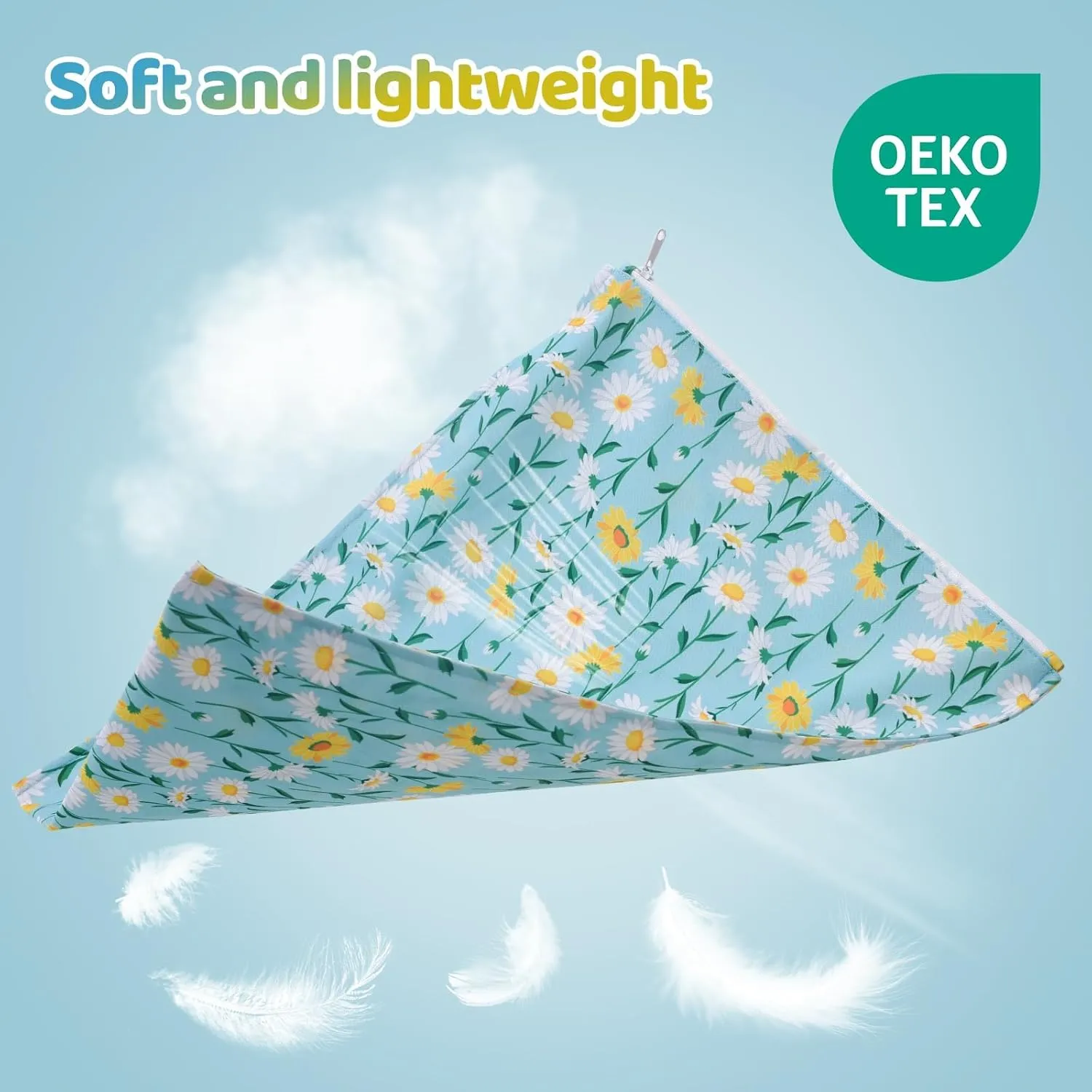 2PCS Waterproof Wet Bags for Baby Cloth Diaper,Reusable Travel Bags,Pump Parts,Beach,Pool,Gym Bag for Swimsuits&Wet Cloth Leak-proof Lightweight-Sunflower