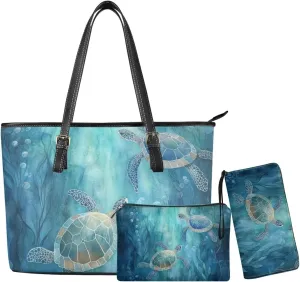 3pcs Tote Handbags and Purse for Women for Daily Use