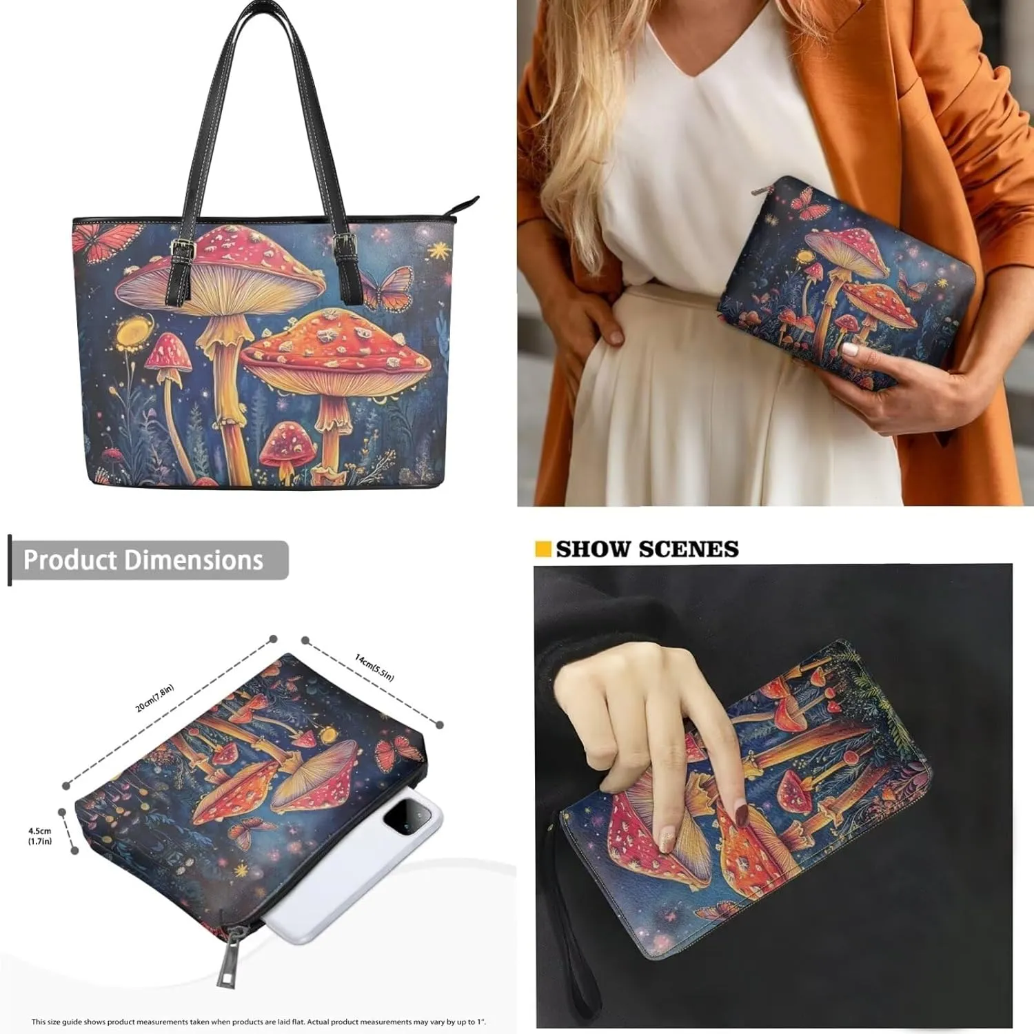 3pcs Tote Handbags and Purse for Women for Daily Use