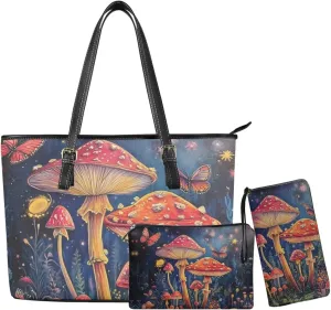 3pcs Tote Handbags and Purse for Women for Daily Use