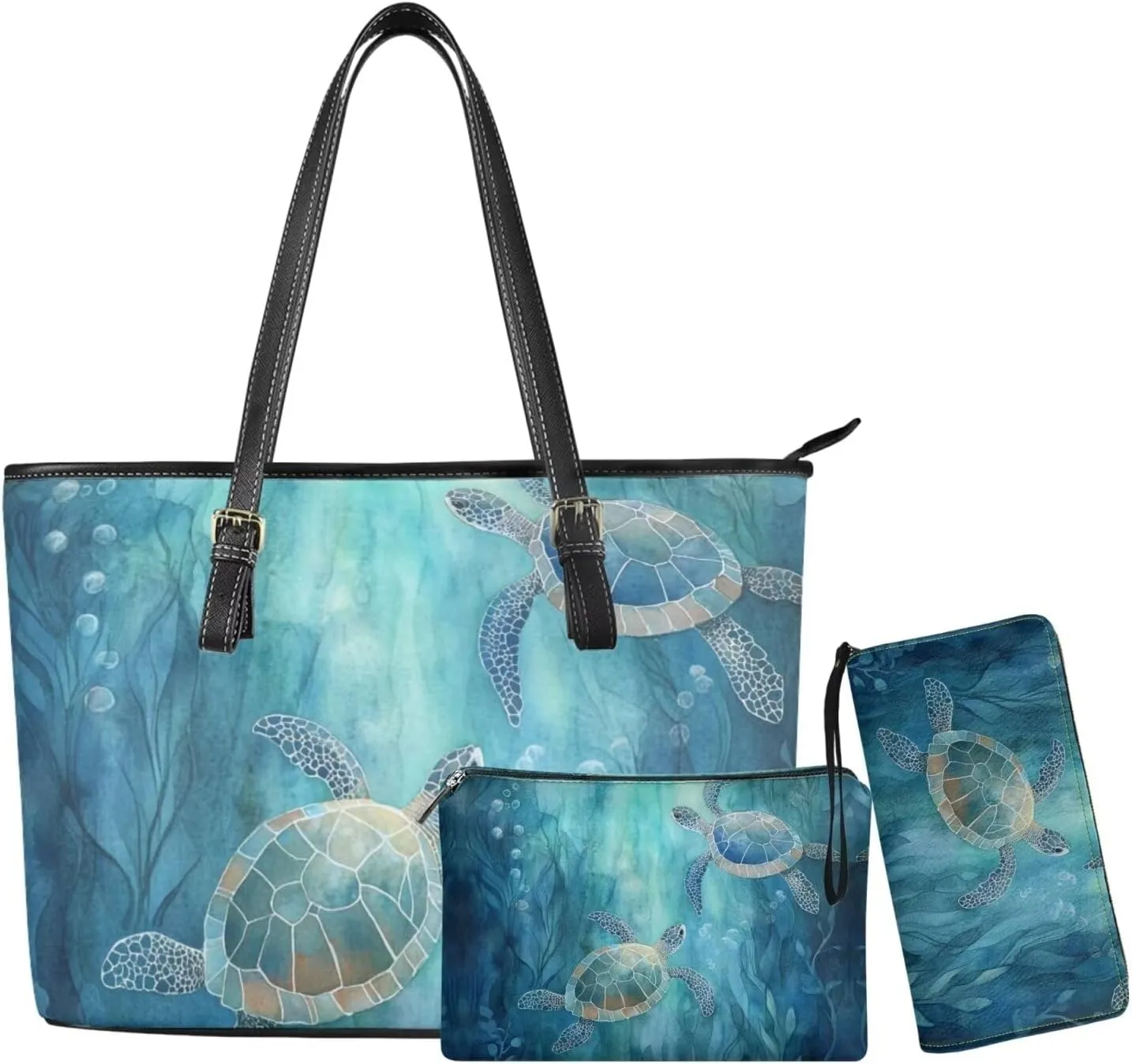 3pcs Tote Handbags and Purse for Women for Daily Use