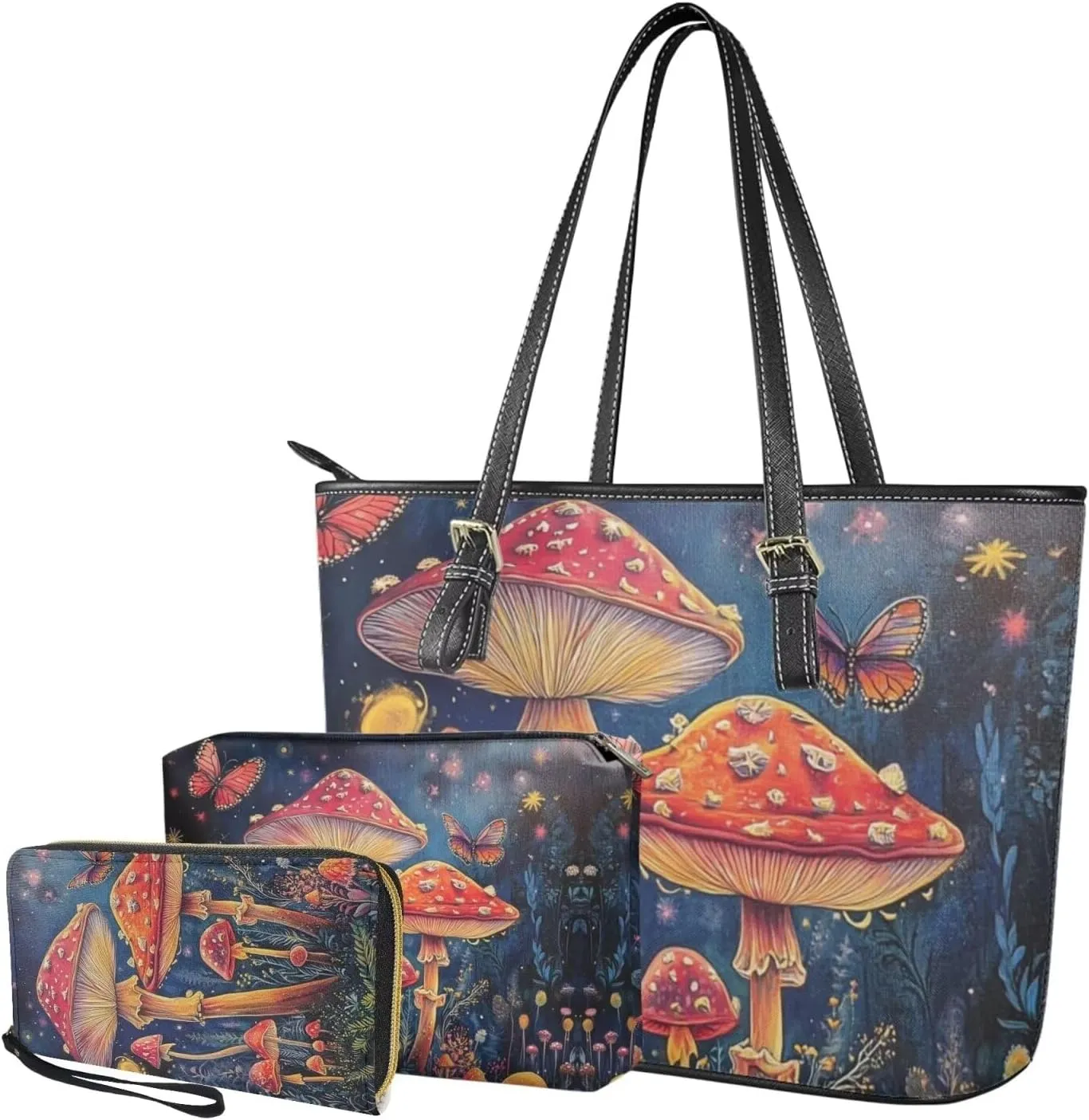 3pcs Tote Handbags and Purse for Women for Daily Use