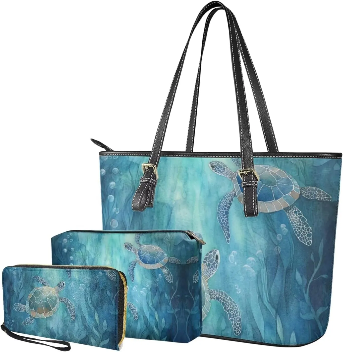 3pcs Tote Handbags and Purse for Women for Daily Use