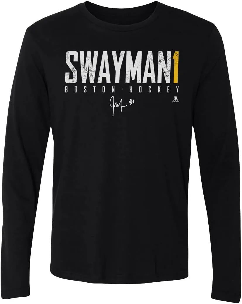 500 LEVEL Jeremy Swayman Long Sleeve Shirt - Jeremy Swayman Boston Elite