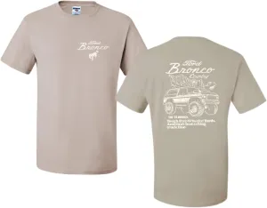 78 Ford Bronco Country Free Wheeling American Truck Cars and Trucks Front and Back Men's T-Shirt