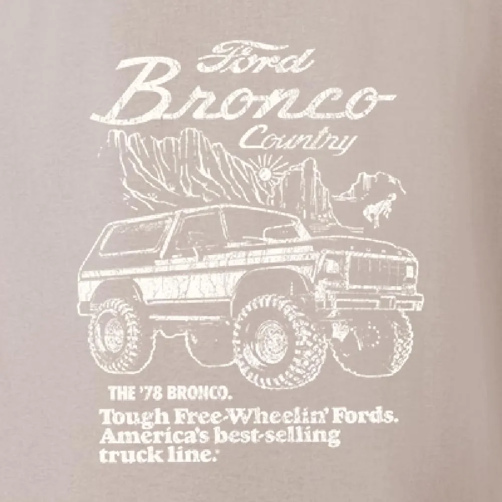 78 Ford Bronco Country Free Wheeling American Truck Cars and Trucks Front and Back Men's T-Shirt