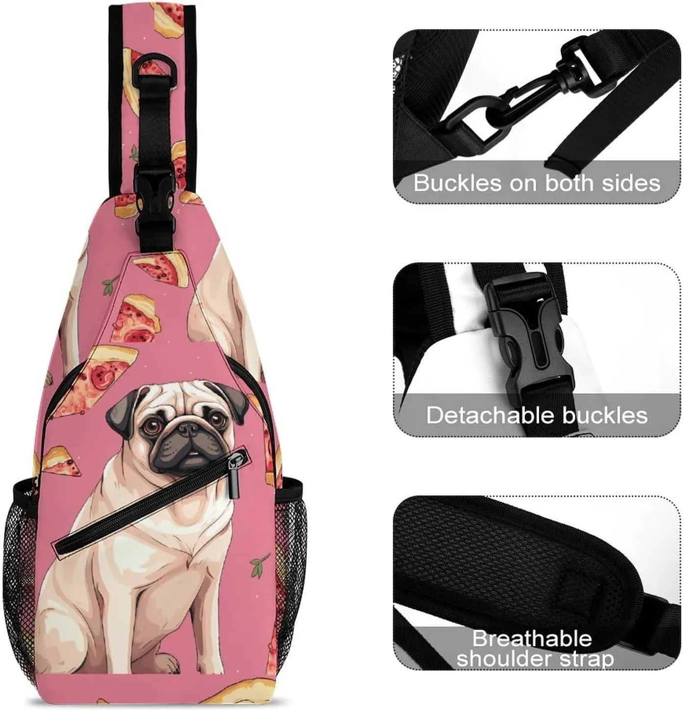 A Psychedelic Cat Sling Bag Crossbody Bags Cross Body Bag Fanny Packs Chest Bags Sling Purses for Travel