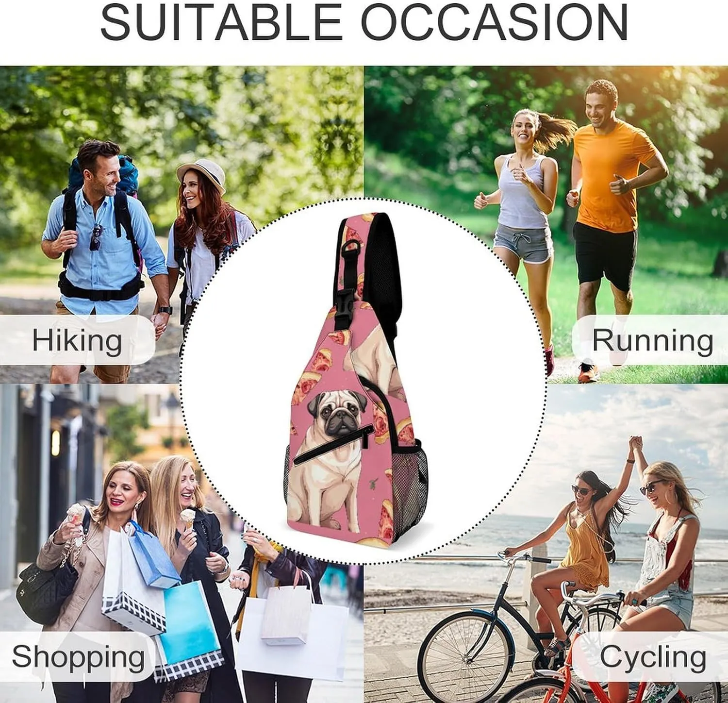 A Psychedelic Cat Sling Bag Crossbody Bags Cross Body Bag Fanny Packs Chest Bags Sling Purses for Travel