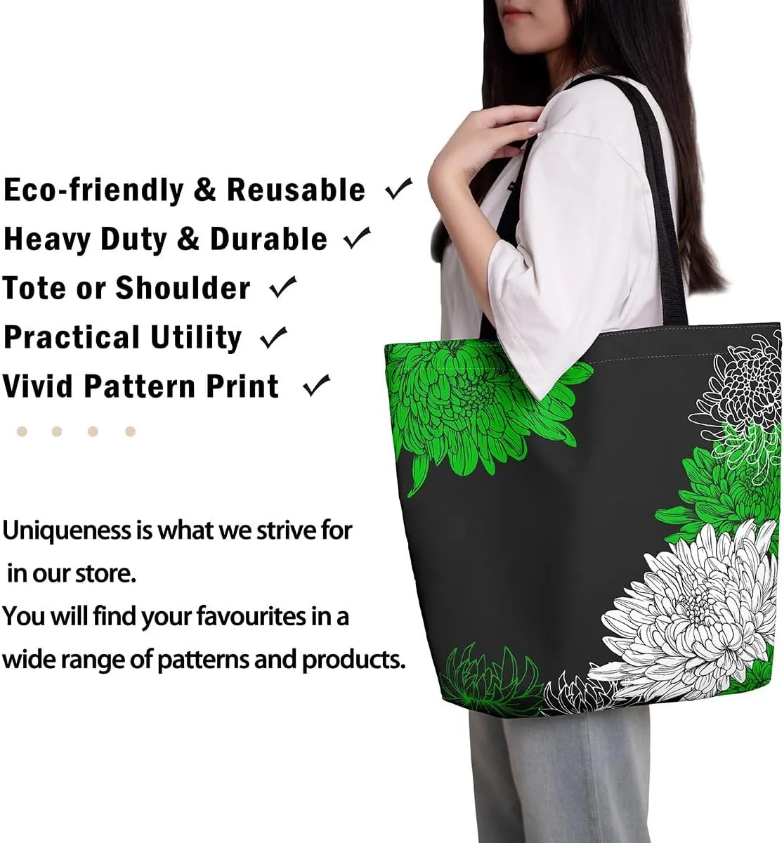 Abstract Marble Canvas Tote Bag for Women Girls,Purple Glitter Marble Reusable Grocery Handbag,Shopping,Beach & Daily Use