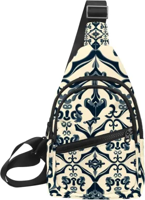 _abstract seamless ornament pattern (3) Sling Side, Crossbody Backpack