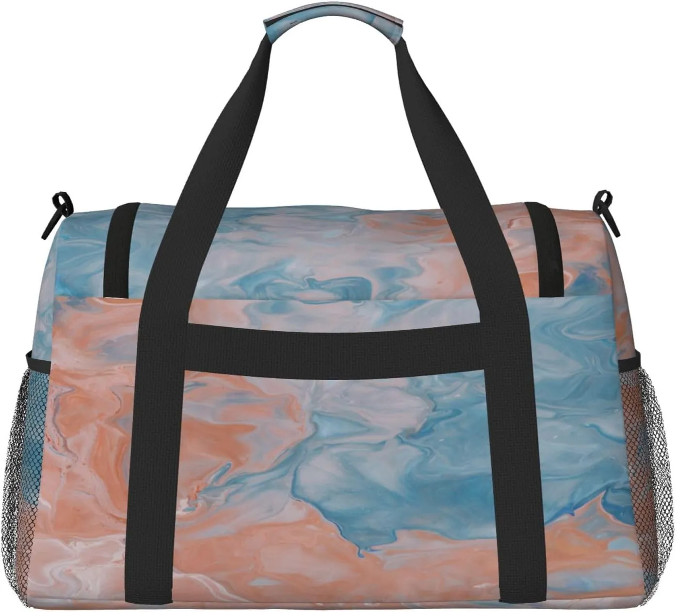 Acrylic Paint Travel Duffel Bag Large Foldable Waterproof Overnight Bag For Beach Swim Bags Pool Sports Gym