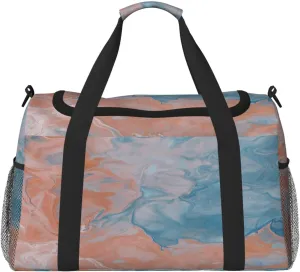Acrylic Paint Travel Duffel Bag Large Foldable Waterproof Overnight Bag For Beach Swim Bags Pool Sports Gym