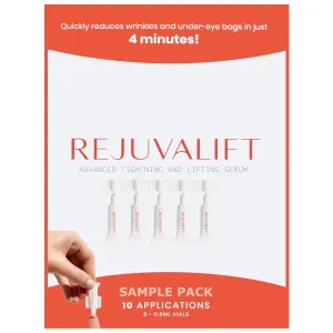 Advanced Formula Visibly Reduces Under-Eye Bags, Dark Circles, Fine Lines, and Wrinkles in less than 4 Minutes, Sample Pack (5 Vials - 10 Applications)