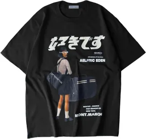 Aelfric Eden Mens Oversized Graphic Tee Summer Unisex Hipster Printed Casual Harajuku Top Tshirt