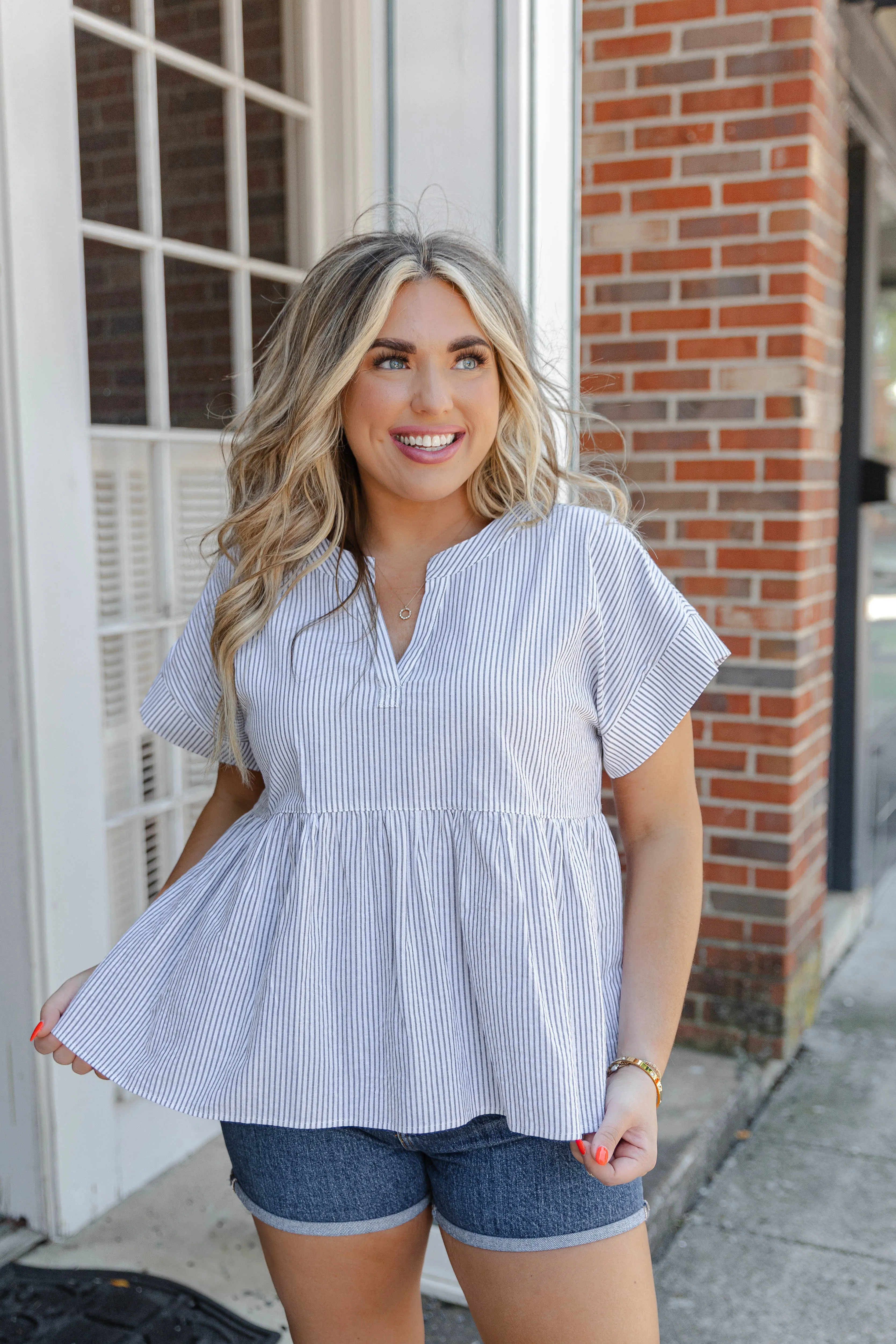 Ailany Split Neck Top - Multiple Colors