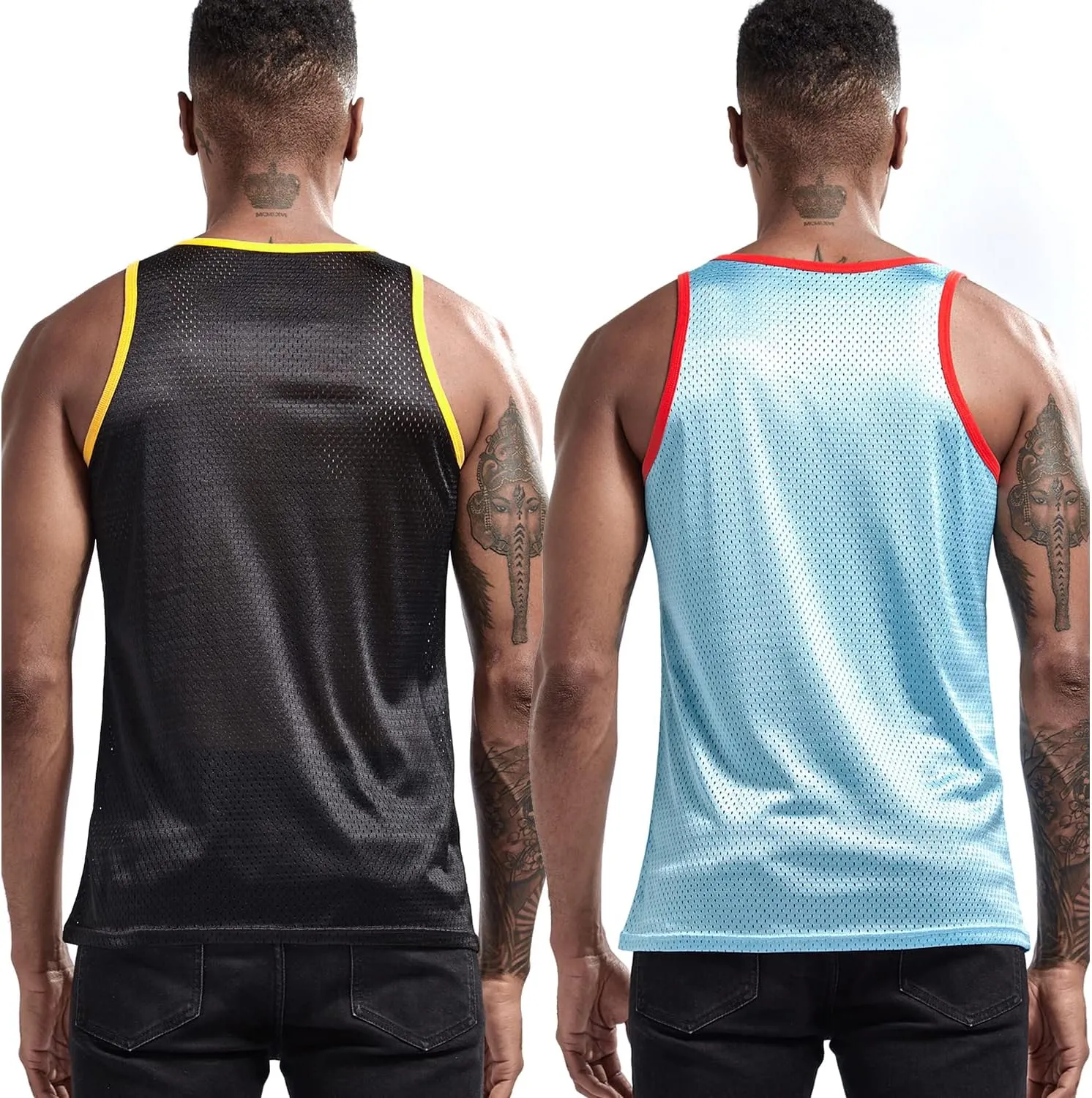 AIMPACT Men Athletic Workout Tank Top Mesh Casual Sleeveless Shirts