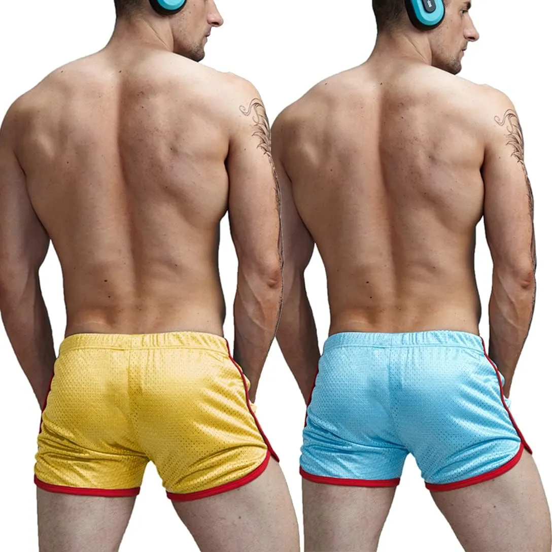 AIMPACT Mens Running Shorts Breathing Workout Gym Booty Short Shorts Sexy