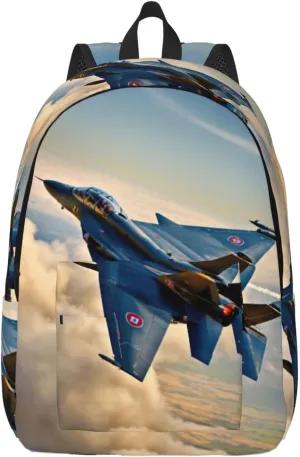 Aircraft Fighter Jets print Duffel Bag, Lightweight Duffel Bag, Casual Backpack, 17.7 x 6.3 x 12.2 inches