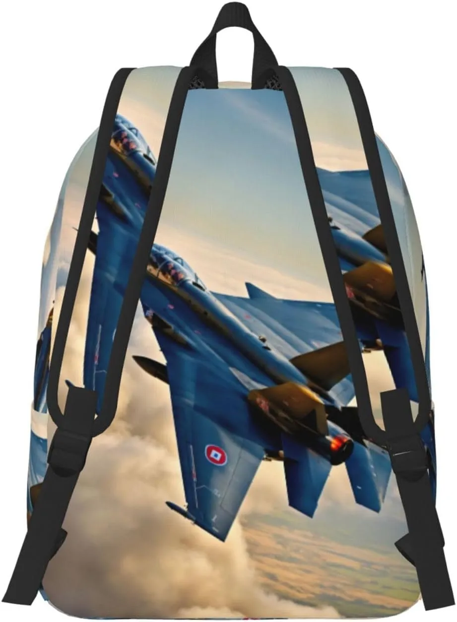 Aircraft Fighter Jets print Duffel Bag, Lightweight Duffel Bag, Casual Backpack, 17.7 x 6.3 x 12.2 inches