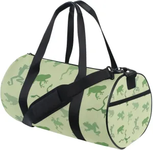 ALAZA Frog Animal Shadow Duffel Bag Sport Gym Canvas Travel Bag for Gym Sports and Overnight