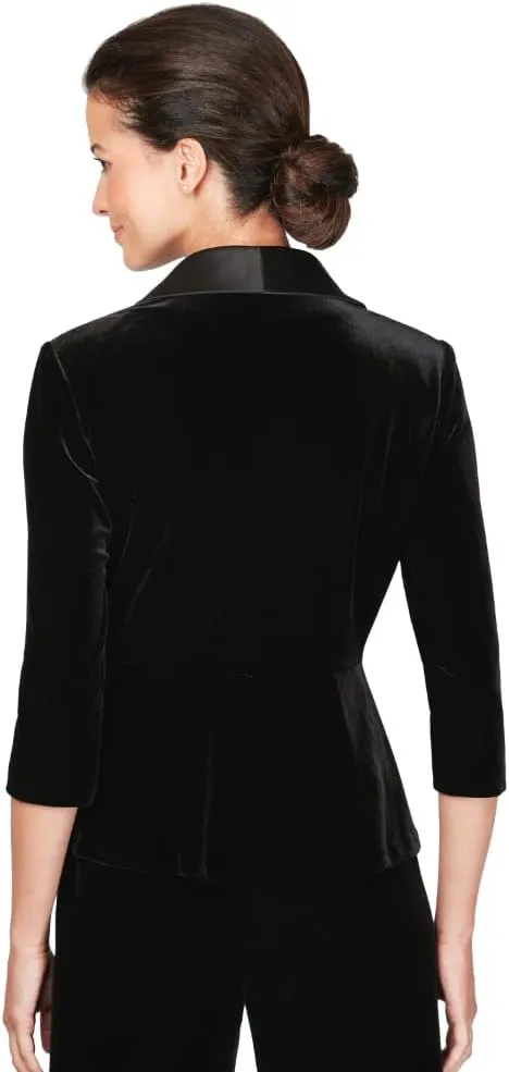 Alex Evenings Women's Velvet Blouse Top (Multiple Styles Petite and Regular Sizes)