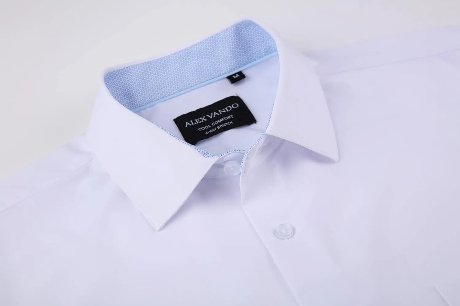 Alex Vando Mens Dress Shirts Regular Fit Long Sleeve Stretch Business Dress Shirts for Men