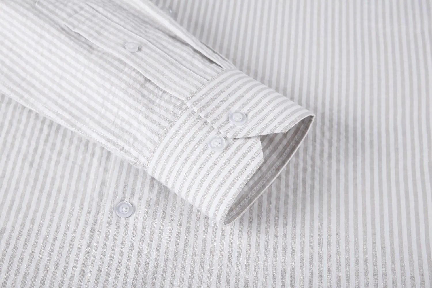 Alex Vando Mens Seersucker Dress Shirts Striped Business Casual Cotton Shirts for Men