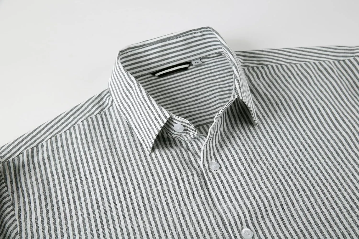 Alex Vando Mens Seersucker Dress Shirts Striped Business Casual Cotton Shirts for Men