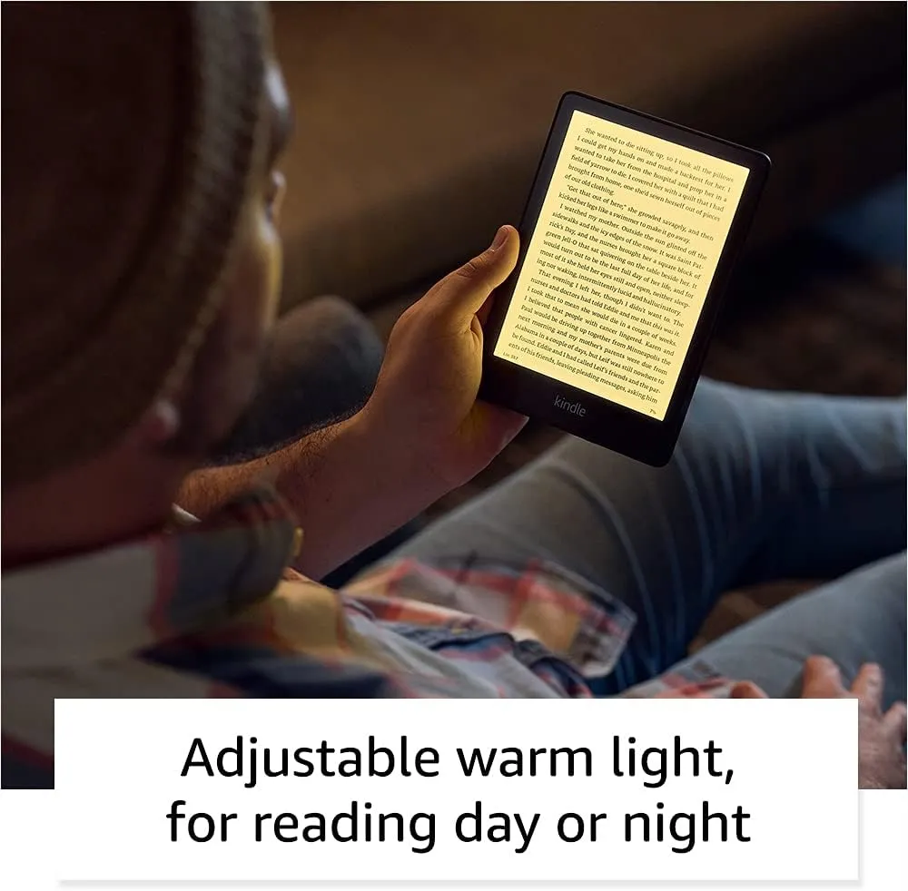Amazon Kindle Paperwhite (16 GB) – Now with a larger display, adjustable warm light, increased battery life, and faster page turns – Black