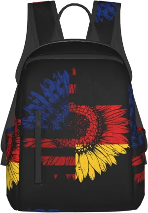 American German Germany Flag Casual Backpacks Large Capacity Laptop Backpack Sports Fitness Rucksack Travel Carry-On Daypack Work Bag for Outdoor Camping