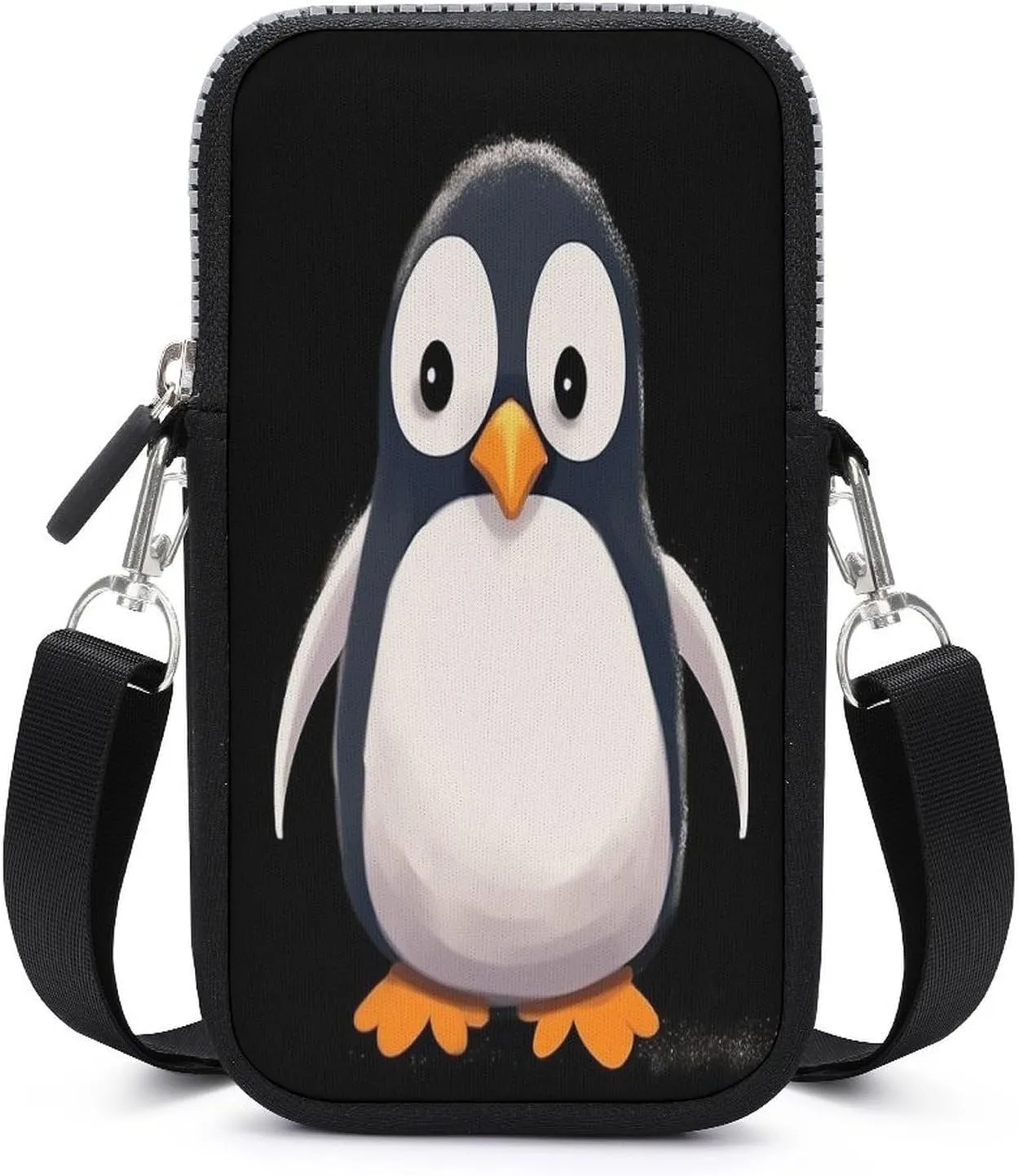 Animal Funny Cow Head Black White Small Crossbody Bag for Women,Lightweight Mini Shoulder Bag Wallet Cell Phone Purse For Running,Travel,Commuting