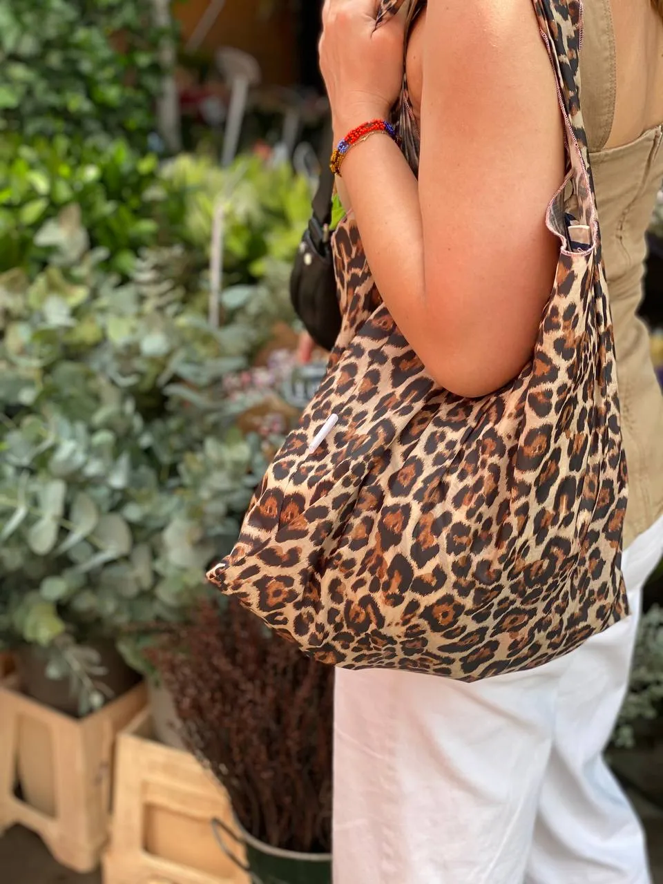 Animal Print Parachute Shopper Bag