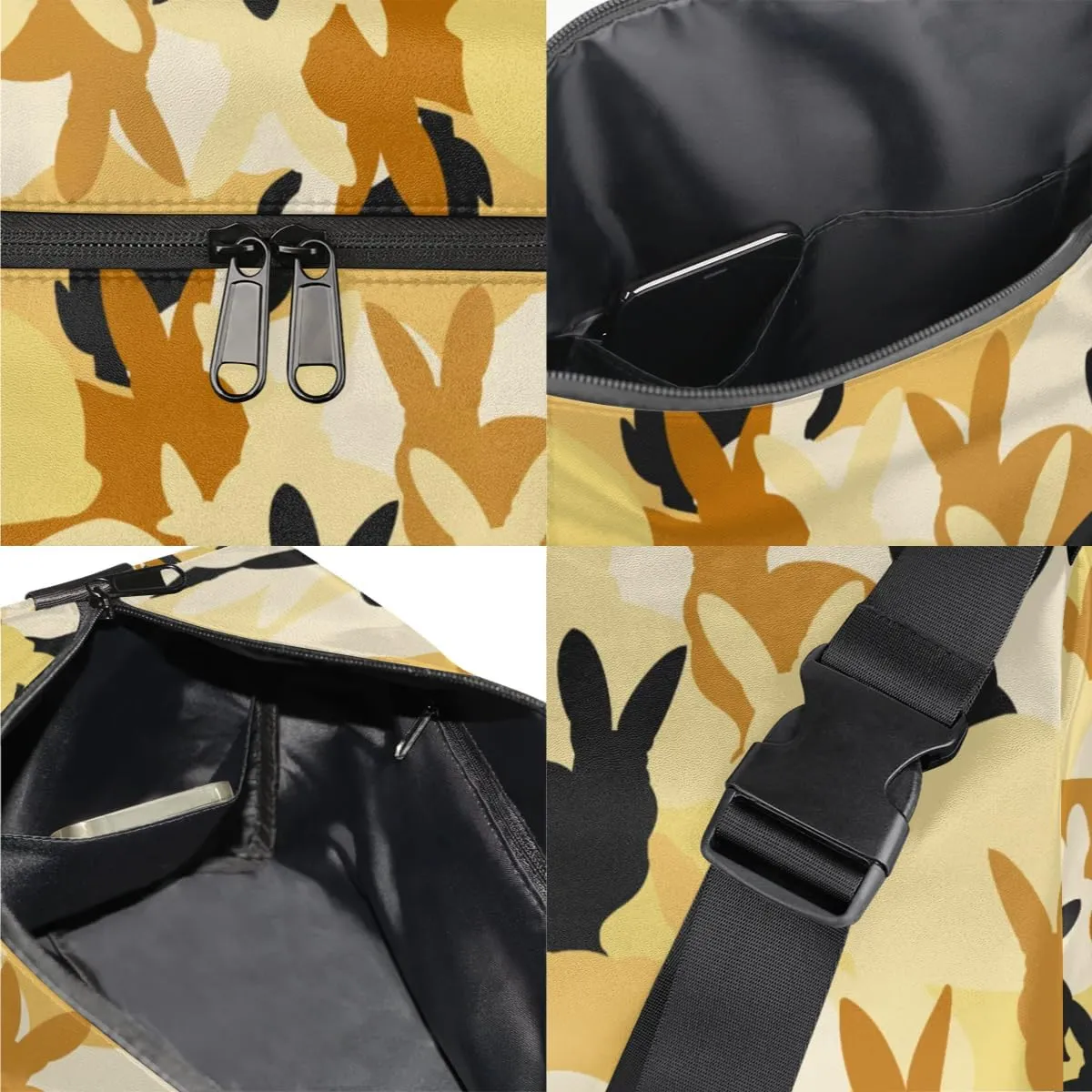 Animal Rabbits Shadow Small Gym Bag for Men Women Workout Sport Duffle Bag Waterproof Weekender Overnight Bag Lightweight Carry on Tote Bag Crossbody Shoulder Travel Bag for Swim Yoge Dance