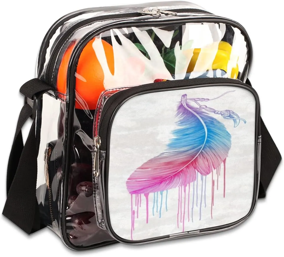 Animals Cookies Clear Crossbody Bag Clear Messenger Bag Shoulder Bags Clear Purse Stadium Approved