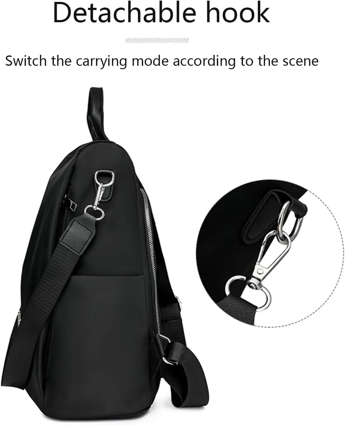 Anti-Theft Large Capacity Backpack, Leisure Shoulder Bag for Women, Anti-Theft Multipurpose Large Capacity Backpack (Black Sequins)