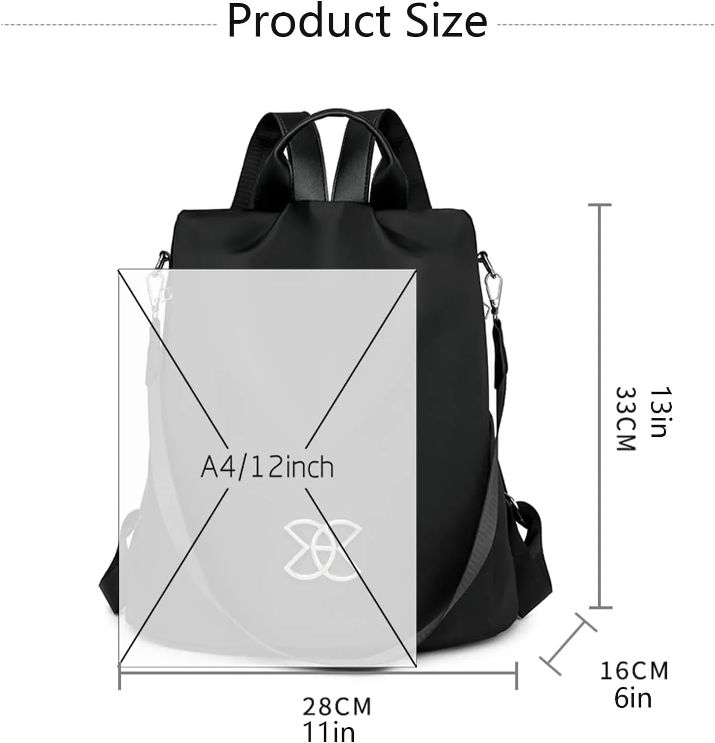 Anti-Theft Large Capacity Backpack, Leisure Shoulder Bag for Women, Anti-Theft Multipurpose Large Capacity Backpack (Black Sequins)