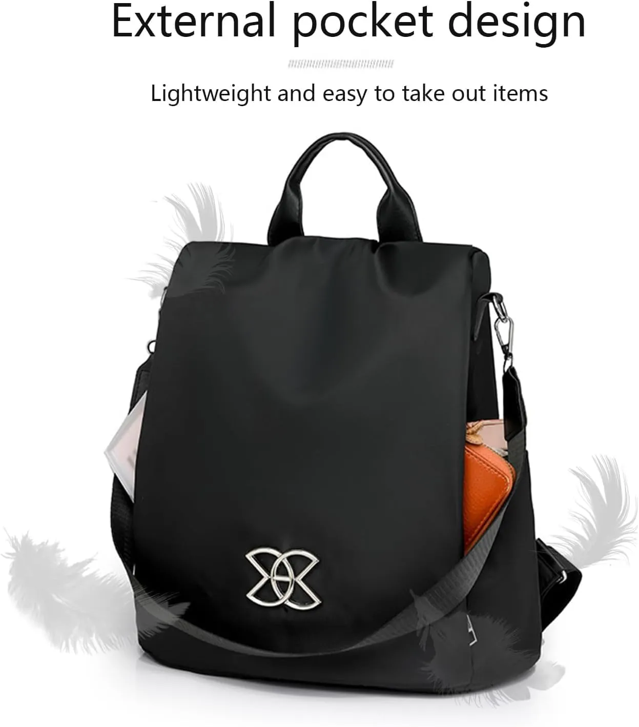 Anti-Theft Large Capacity Backpack, Leisure Shoulder Bag for Women, Anti-Theft Multipurpose Large Capacity Backpack (Black Sequins)