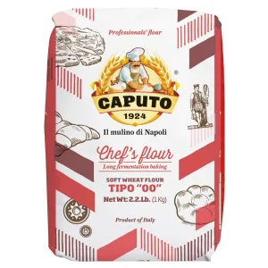 Antimo Caputo Flour"00" Chefs Flour (8 Packs) Each 1 Kilo (2.2 Pounds) Bags, Il Mulino di Napoli, Pizza Flour, for real Naples Pizza