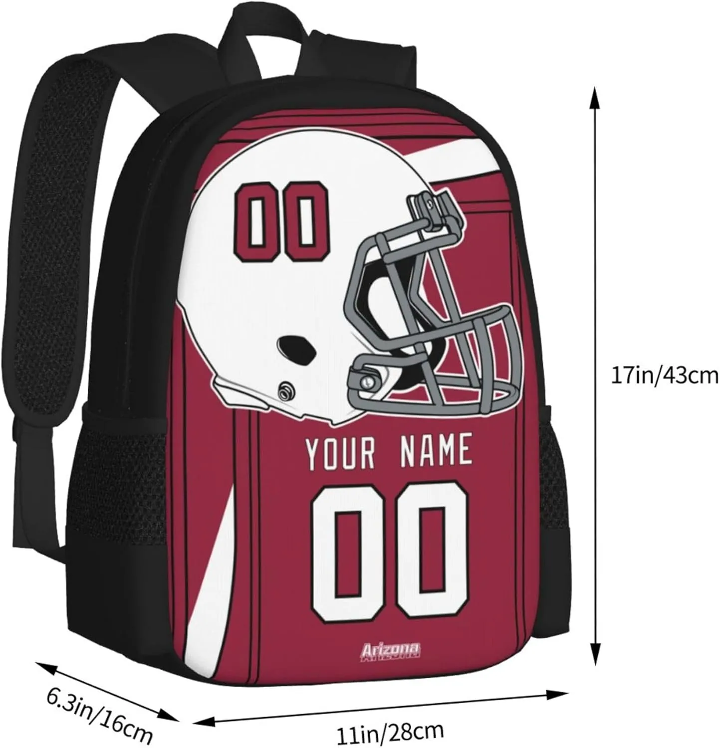 ANTKING Arizona Backpack Customized High capacity Personalized Any Name and Number Fans Gifts for Kids Men