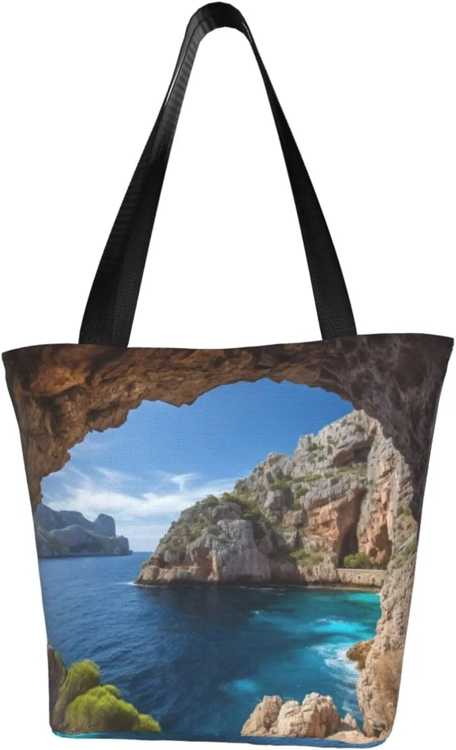 Arch in Mallorca Spain printed Shoulder bag Canvas Shopping Bag Fashion Handbag