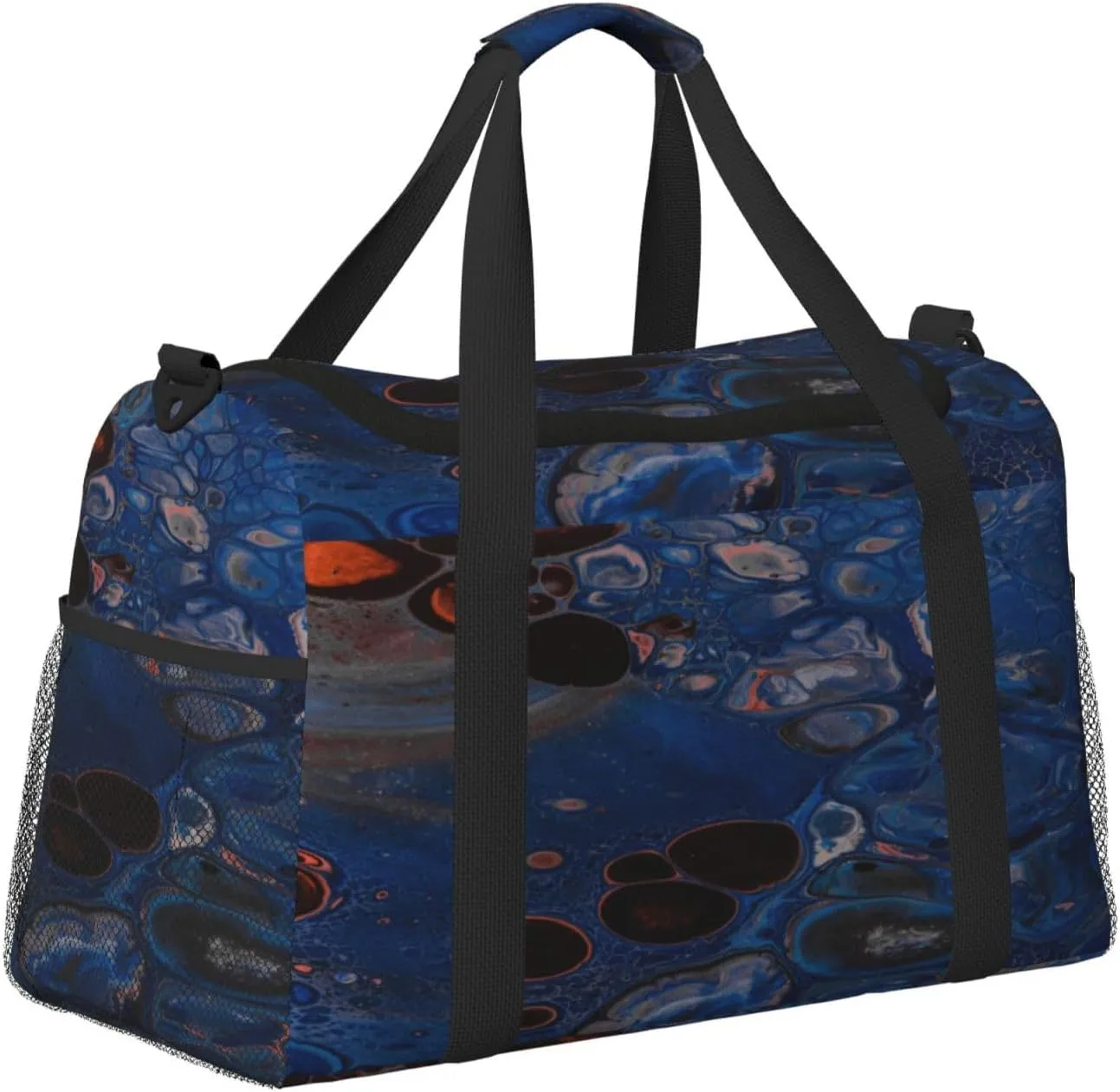 Art Of Fractal Technology Travel Duffel Bag Large Foldable Waterproof Overnight Bag For Beach Swim Bags Pool Sports Gym