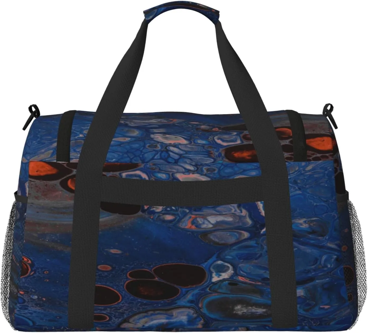 Art Of Fractal Technology Travel Duffel Bag Large Foldable Waterproof Overnight Bag For Beach Swim Bags Pool Sports Gym