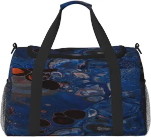 Art Of Fractal Technology Travel Duffel Bag Large Foldable Waterproof Overnight Bag For Beach Swim Bags Pool Sports Gym