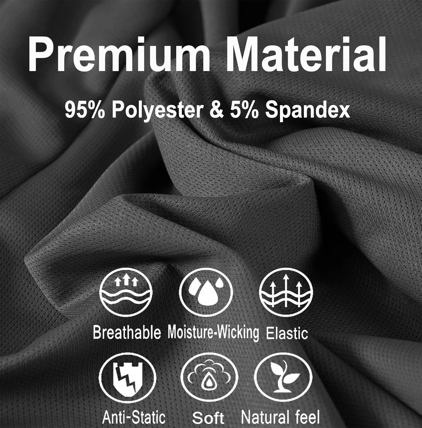 Aserlin Men's Athletic Shorts Mesh Workout Gym Activewear Basketball Shorts with Pockets 5 Pack